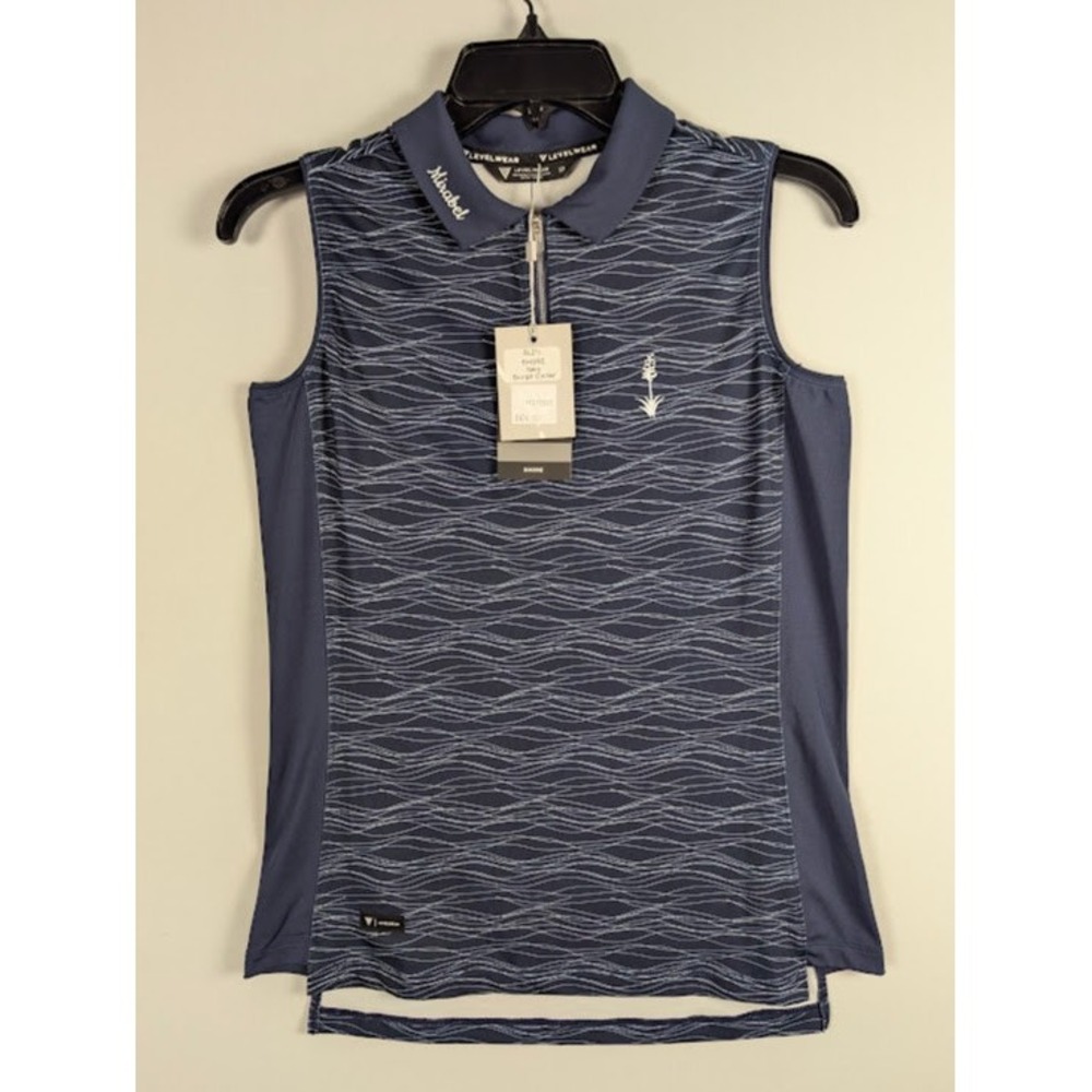 Levelwear Mirabel GC Logo Sleeveless Top Womens S Quarter Zip Polo Shore